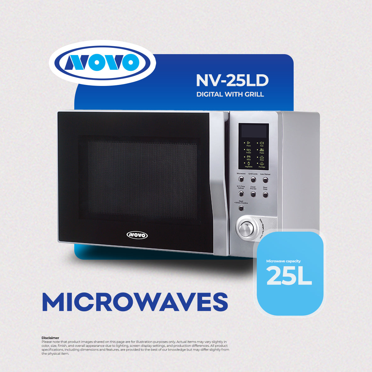 NOVO Digital Microwave with Grill